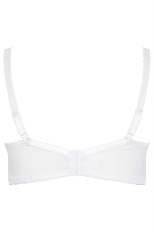White Cotton Lace Trim Non-Padded Non-Wired Bralette | Yours Clothing 4