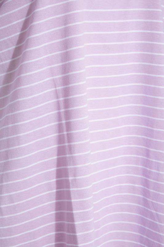 Curve Lilac Purple Stripe Short Sleeve T-Shirt_S.jpg