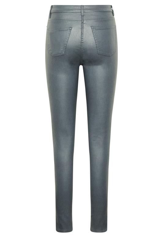 LTS Tall Women's Blue Coated AVA Skinny Jeans | Long Tall Sally  5