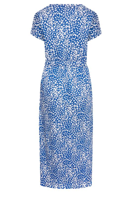 YOURS Plus Size Cobalt Blue Animal Print Maxi T-Shirt Dress | Yours Clothing 7