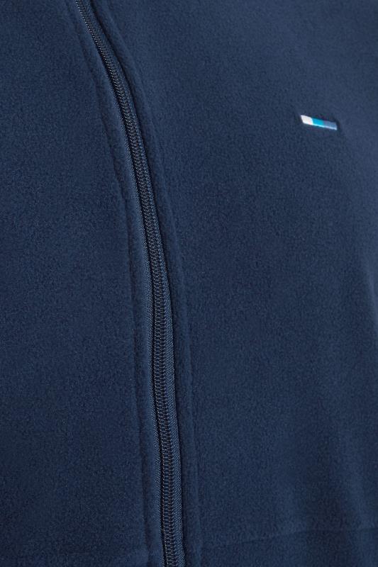 BadRhino Big & Tall Navy Blue Essential Zip Through Fleece 4