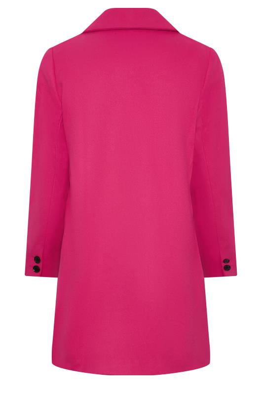 YOURS Plus Size Pink Midi Formal Coat | Yours Clothing 7