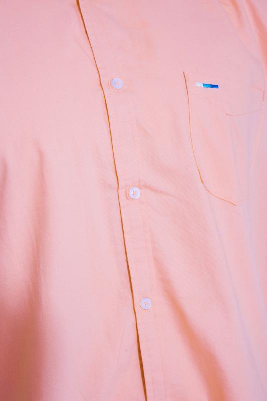 BadRhino Big & Tall Pink Essential Short Sleeve Oxford Shirt 2