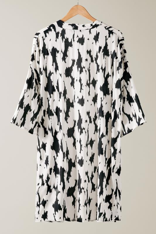 EVANS Plus Size Black Abstract Print Kimono | Evans 6