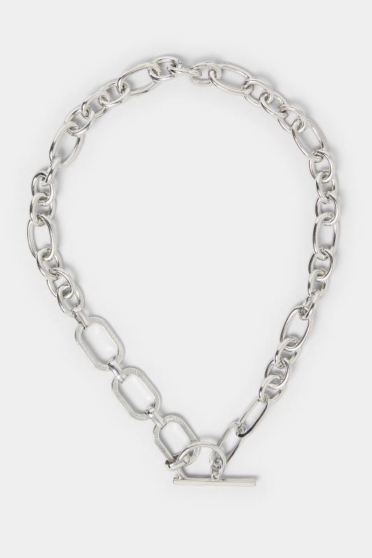 Silver Tone Chunky Chain Necklace | Yours Clothing 2
