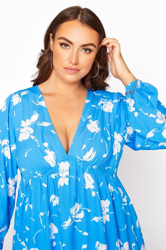 LIMITED COLLECTION Blue Floral Smock Blouse_E.jpg
