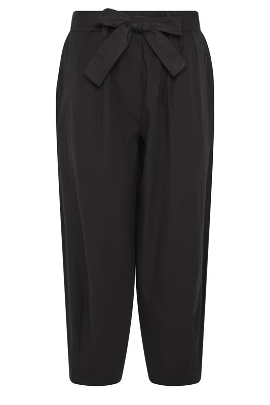 PixieGirl Petite Women's Black Poplin Barrel Trousers | PixieGirl 5