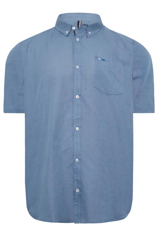 BadRhino Big & Tall Blue Linen Shirt | BadRhino 3