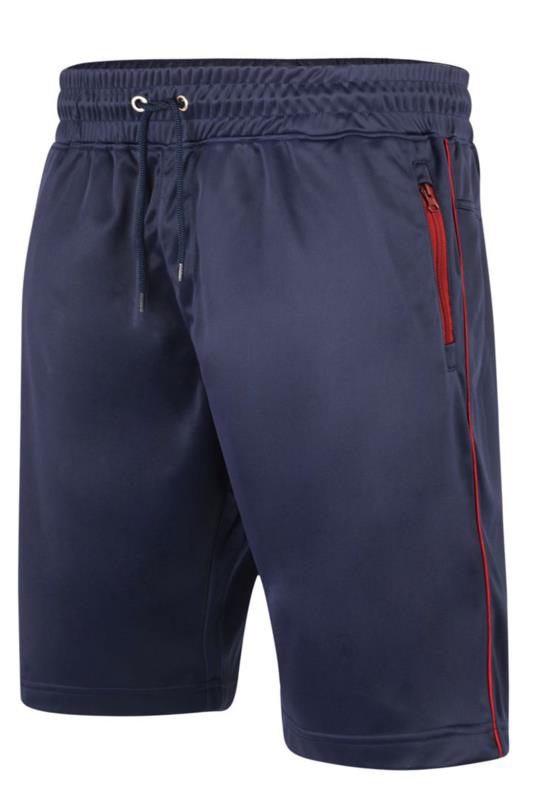 KAM Big & Tall Navy Blue Contrast Sports Shorts_F.jpg