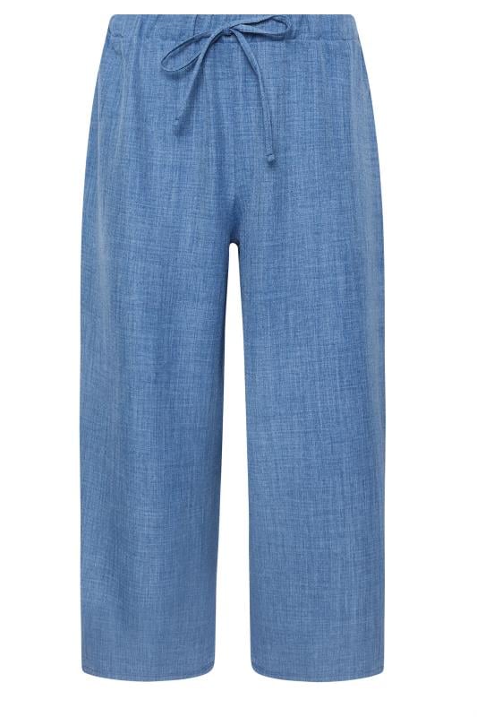 M&Co Denim Blue Linen Look Culottes | M&Co 5