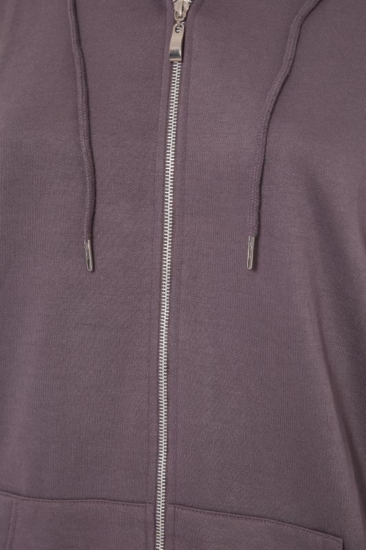Curve Mauve Purple Zip Through Hoodie 5