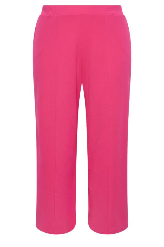 LIMITED COLLECTION Plus Size Pink Wide Leg Trousers | Yours Clothing 5