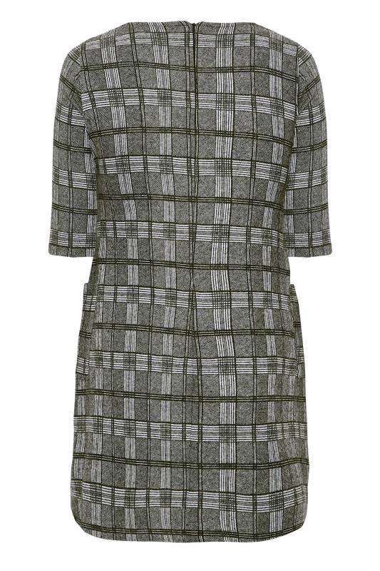 Plus Size Grey Check Print Soft Touch Tunic Dress | Yours Clothing 7