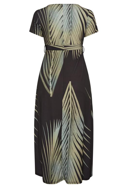YOURS Curve Leaf Print Wrap Dress | Yours Clothing 7