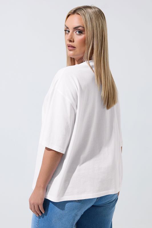 LIMITED COLLECTION Plus Size White Cocktail Graphic T-Shirt | Yours Clothing 2