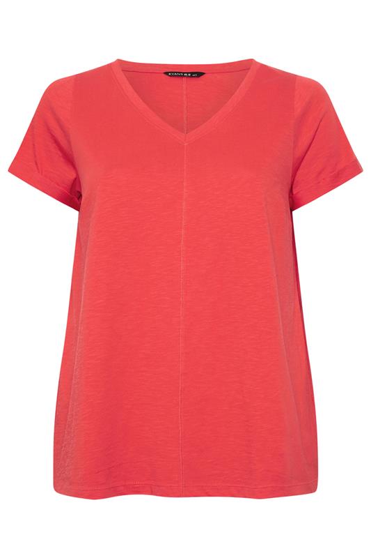 EVANS 2 Pack Plus Size Red & Navy Blue Cotton T-Shirts | Evans 9