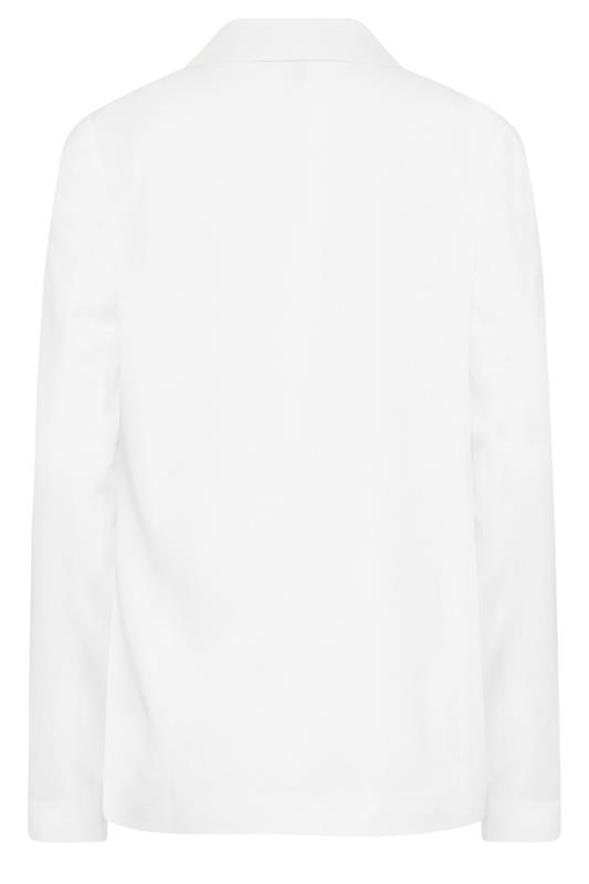 LTS Tall White Linen Look Blazer Jacket | Long Tall Sally  7