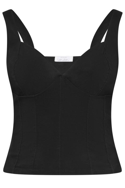 YOURS LONDON Plus Size Black Sweetheart Corset Top | Yours Clothing 5