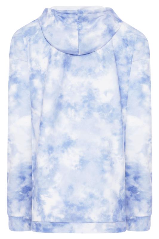 LTS Tall Blue Tie Dye Soft Touch Hoodie 6