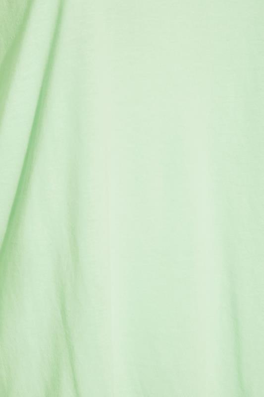 Curve Lime Green Short Sleeve Basic T-Shirt 4