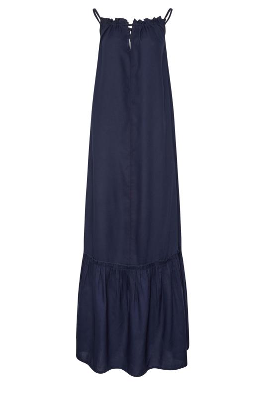 LTS Tall Women's Navy Blue Ruched Neck Maxi Dress | Yours Clothing 5