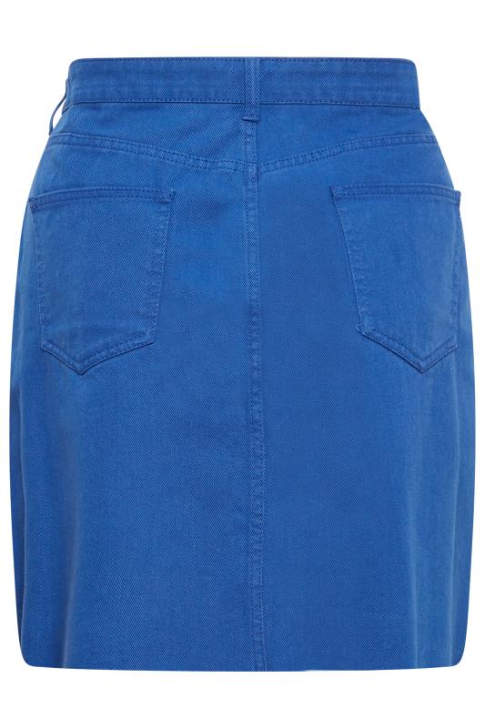 YOURS Plus Size Cobalt Blue Denim Skirt | Yours Clothing 6