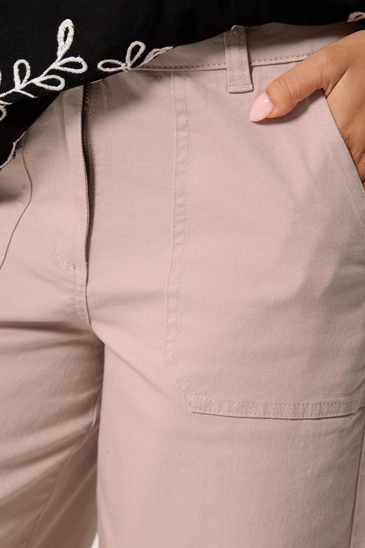 M&Co Petite Pink Wide Leg Carpenter Trousers | M&Co 4