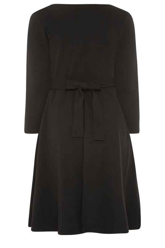 YOURS LONDON Plus Size Black Wrap Buckle Midi Dress | Your Clothing 7