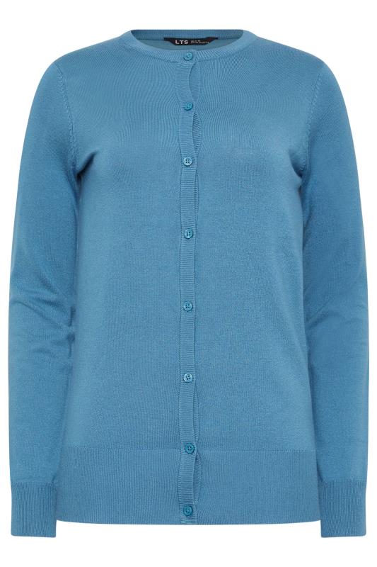 LTS Tall Blue Button Down Knit Cardigan | Long Tall Sally  5