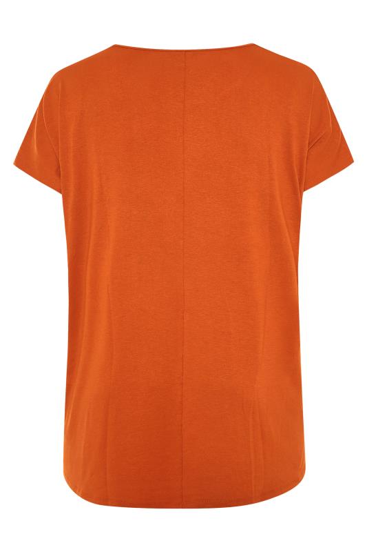 Orange Dipped Hem Short Sleeved T-Shirt_BK.jpg