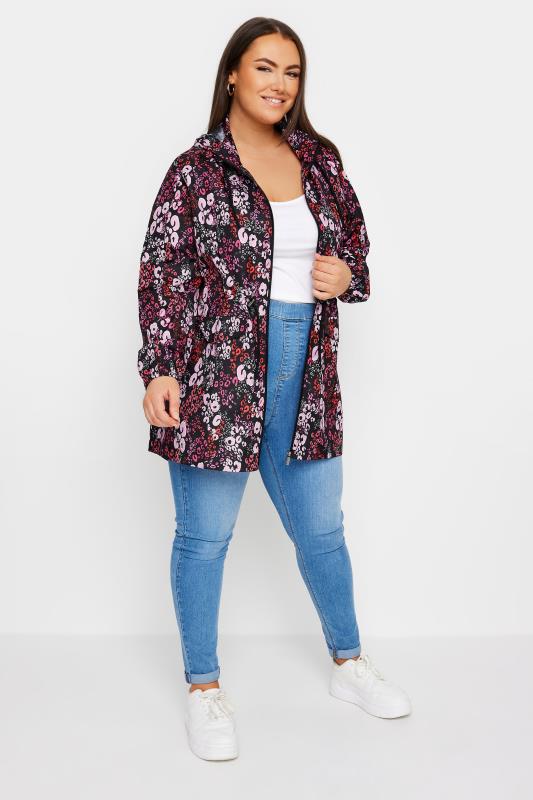 YOURS Plus Size Pink Leopard Print Ligtweight Parka Jacket | Yous Clothing 2