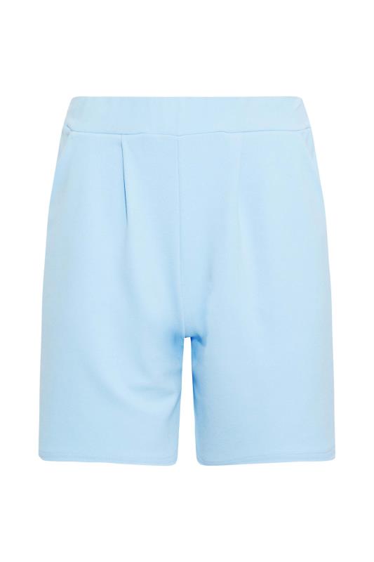 Petite Light Blue Scuba Shorts 5