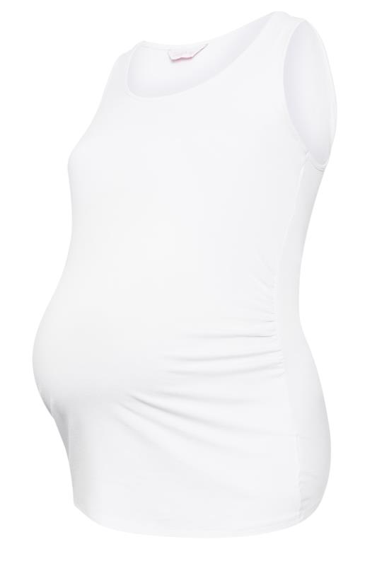 BUMP IT UP MATERNITY Plus Size Curve White Bralette Support Vest Top | Yours Clothing  6