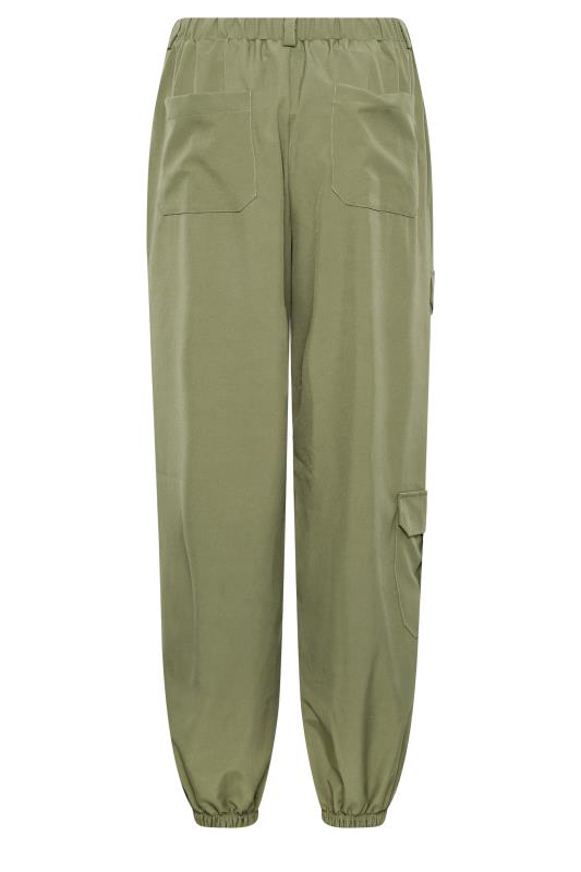 LTS Tall Women's Khaki Green Cuffed Cargo Trousers | Long Tall Sally 6