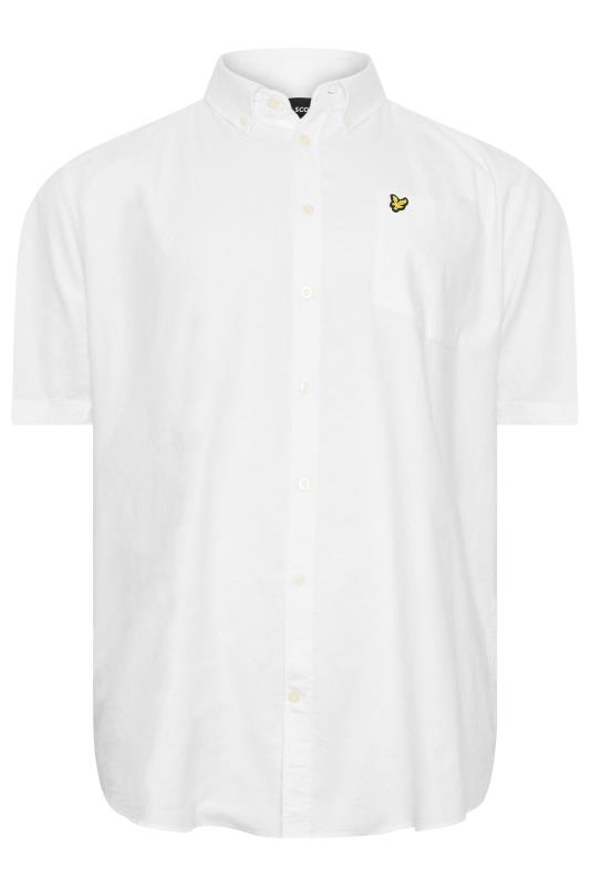 LYLE & SCOTT Big & Tall White Short Sleeve Oxford Shirt | BadRhino 2