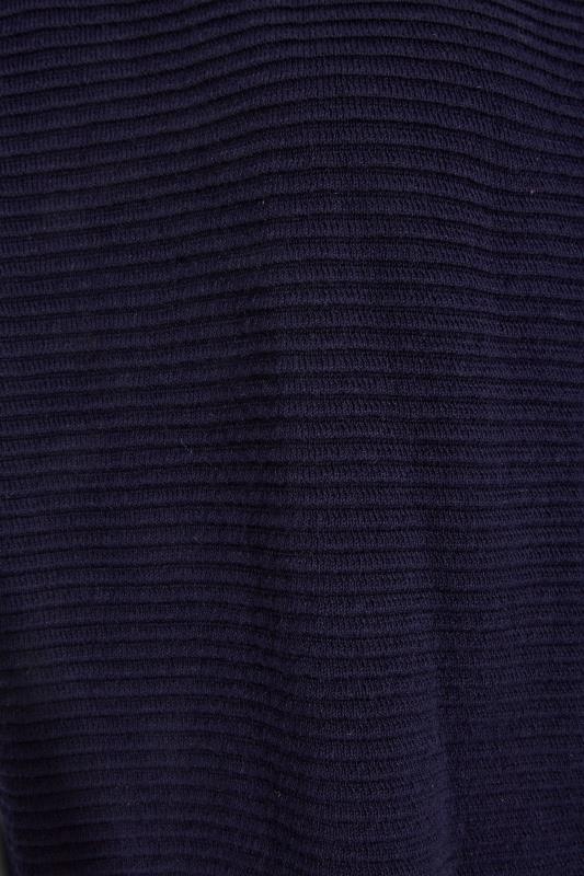 LTS Tall Navy Blue Ribbed Knitted Jumper 5