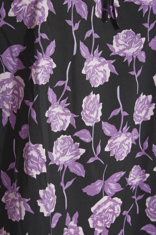 THE LIMITED EDIT Purple Rose Print Puff Sleeve Blouse_S.jpg