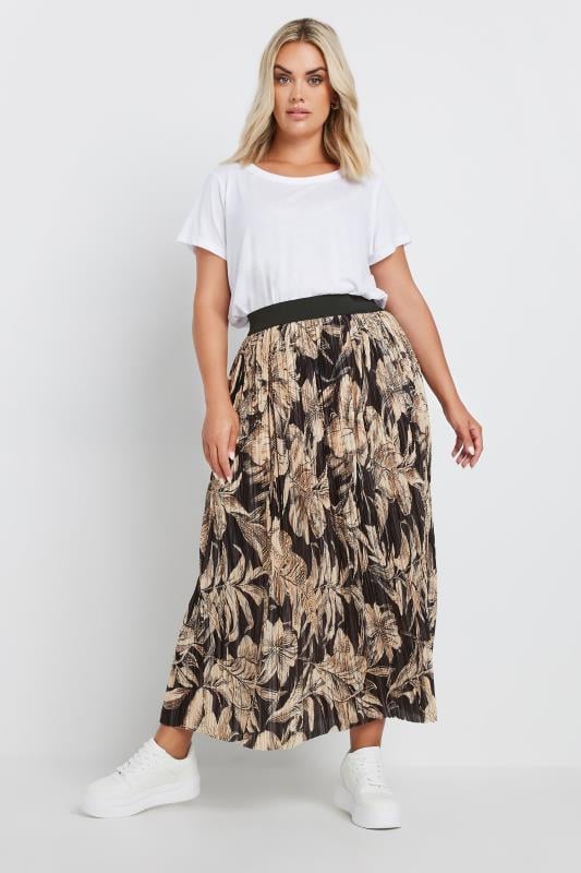 Black floral maxi skirt best sale