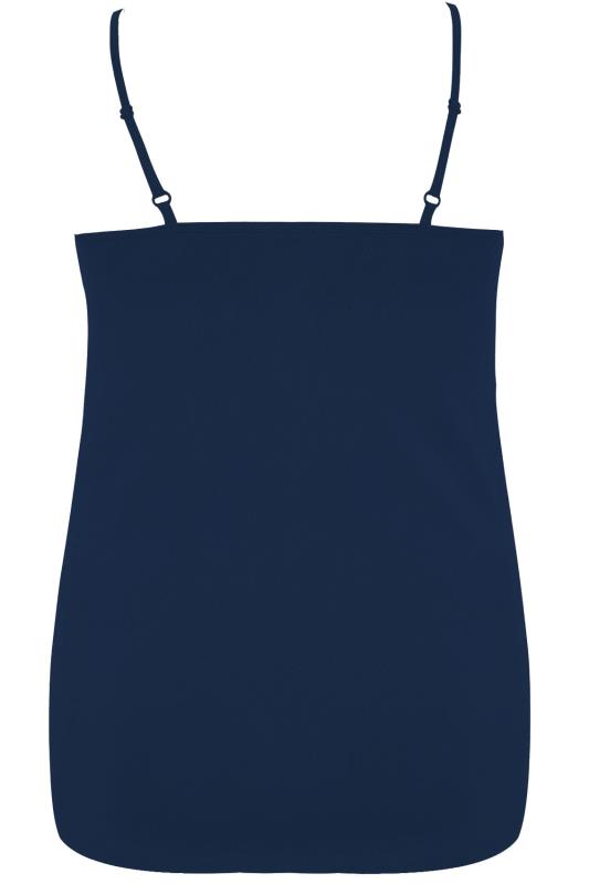 Plus Size Navy Blue Cami Vest Top | Yours Clothing 5