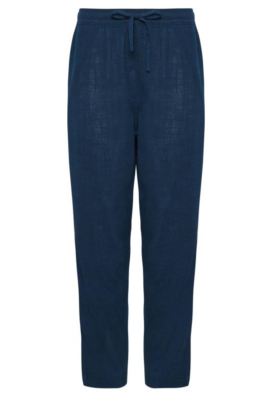 M&Co Navy Blue Linen Joggers | M&Co 5