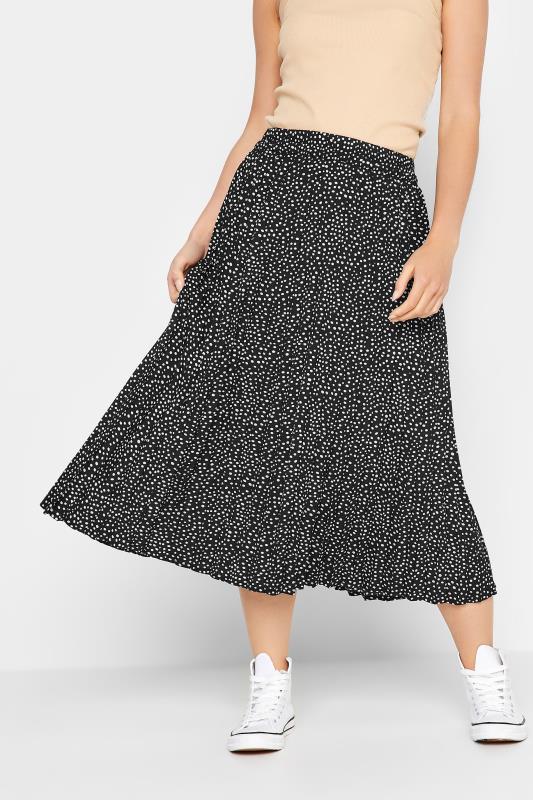 PixieGirl Black Spot Print Pleated Skirt | PixieGirl 1