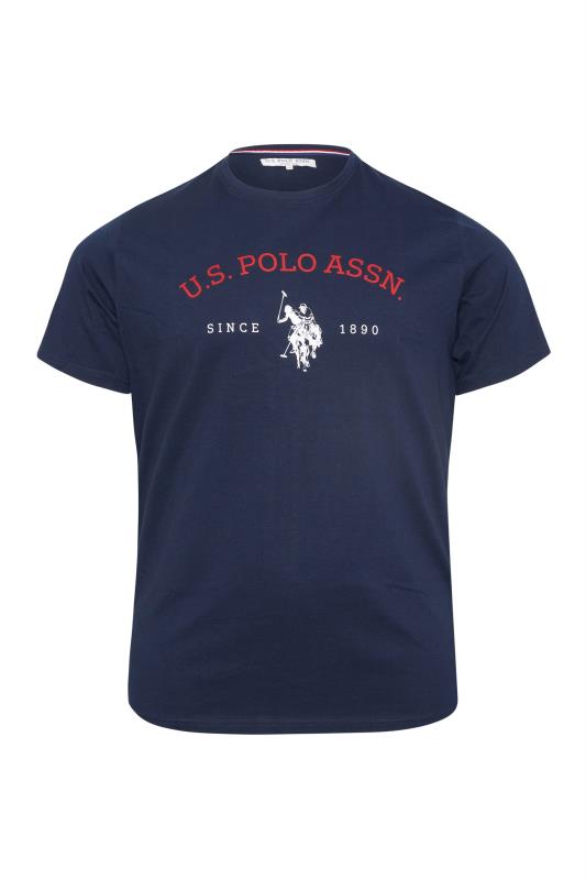 U.S. POLO ASSN. Big & Tall Navy Blue Graphic Logo T-Shirt 3