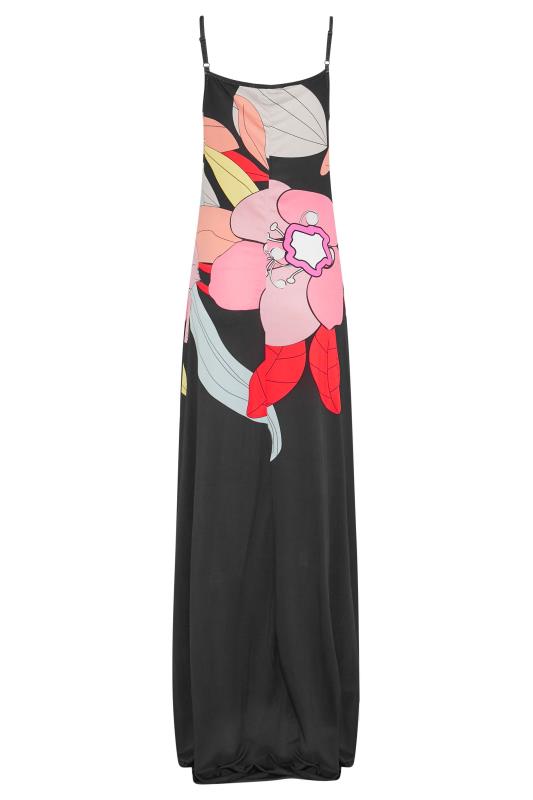 LTS Tall Women's Black & Pink Floral Print Maxi Dress | Long Tall Sally 6