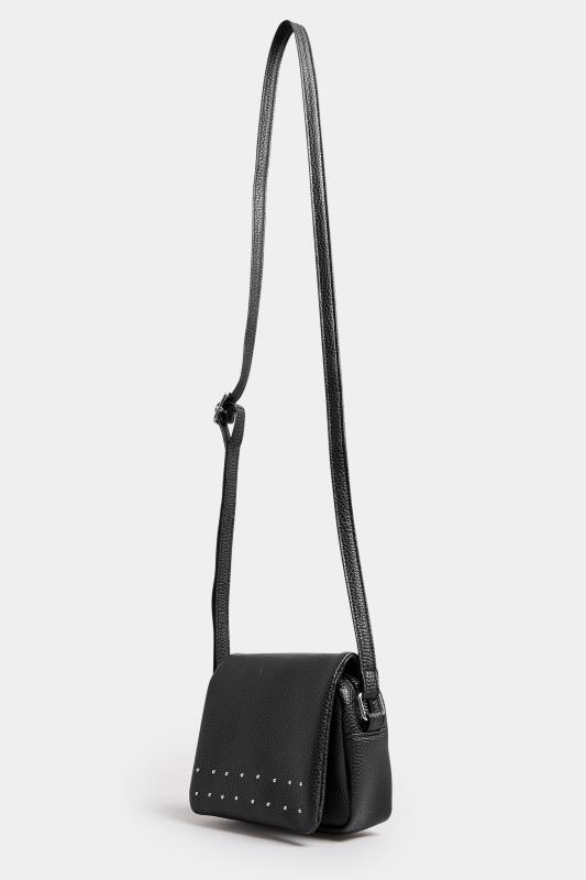 Black Stud Detail Cross Body Bag | Yours Clothing 3