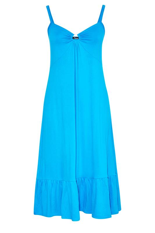 LIMITED COLLECTION Curve Bright Blue Ring Detail Midaxi Dress 6