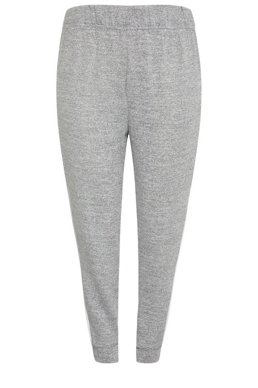 Plus Size Grey Stripe Lounge Joggers | Yours Clothing 4