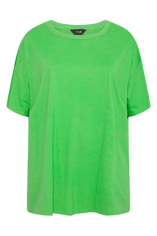 Plus Size Bright Green Oversized T-Shirt | Yours Clothing  6