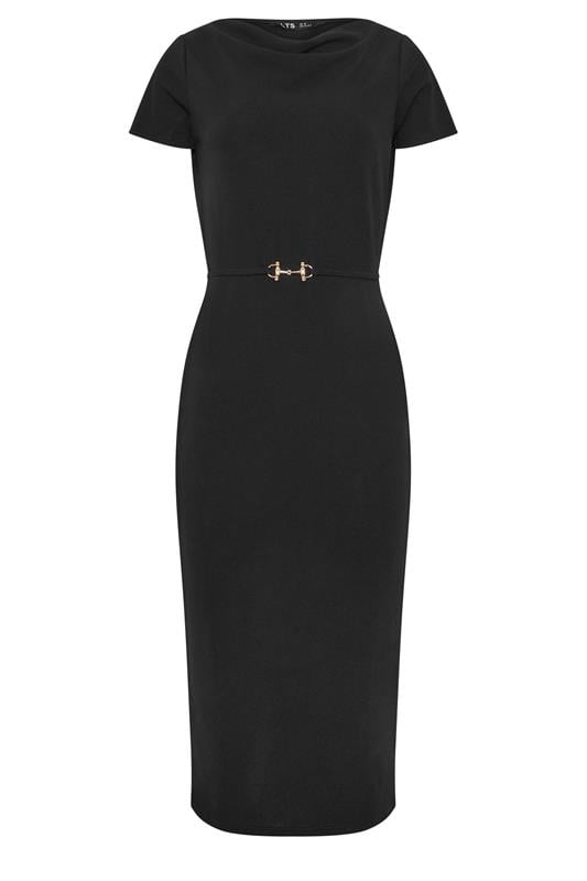 LTS Tall Women's Black Scuba Buckle Midi Dress | Long Tall Sally 5