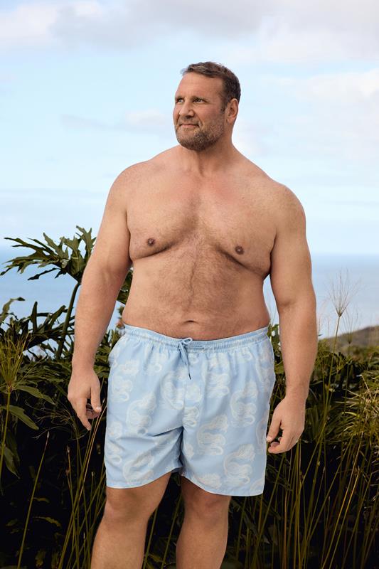  BadRhino Big & Tall Short de bain avec imprimé dragon - Bleu