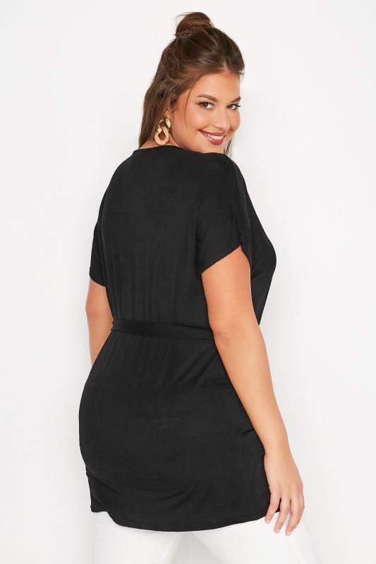 LIMITED COLLECTION Curve Black Waist Tie Top 3